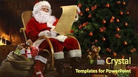  Presentation with christmas presents - Amazing presentation having presents and a wish list backdrop and a wine colored foreground