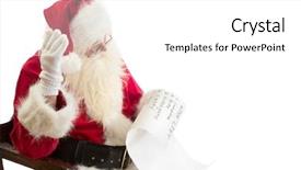  Presentation with christmas presents - Colorful presentation theme enhanced with presents on a wish list backdrop and a white colored foreground