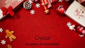  Presentation with border simple - Audience pleasing PPT theme consisting of presents on red background simple backdrop and a crimson colored foreground