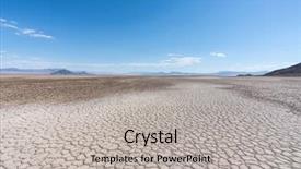  Presentation with dry - Colorful slide deck enhanced with preservation - dry desert lake backdrop and a light gray colored foreground