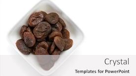  Presentation with sulfur - Slides consisting of preserved-fruit-dried-organic-apricots background and a light gray colored foreground