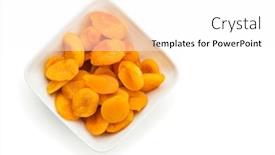  Presentation with preserved - Presentation featuring preserved-fruit-dried-sulfurized-apricots background and a white colored foreground