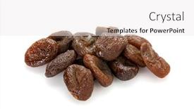  Presentation with preserved - Beautiful presentation theme featuring preserved-fruit-group-of-dried backdrop and a white colored foreground