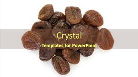  Presentation with preserved - PPT theme with preserved-fruit-group-of-dried background and a tawny brown colored foreground