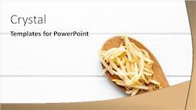  Presentation with preserved - Cool new slide deck with preserved mung sprout in wooden spoon top view backdrop and a white colored foreground