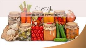  Presentation with preserved - Audience pleasing slide deck consisting of preserved-vegetables-in-glass-jars backdrop and a lemonade colored foreground