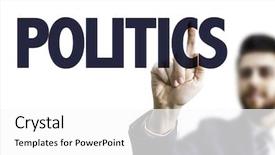  Presentation with president - Colorful slide set enhanced with president 2016 - business man pointing the text backdrop and a white colored foreground