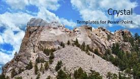  Presentation with dakota - Slide deck consisting of presidential sculpture at mount rushmore background and a light blue colored foreground