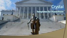  Presentation with george washington - Amazing theme having presidents day - george washington statue at south backdrop and a ocean colored foreground