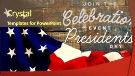  Presentation with presidents - PPT layouts consisting of presidents day message with copy background and a tawny brown colored foreground