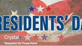  Presentation with presidents - PPT layouts with presidents day vector typography stars background and a coral colored foreground