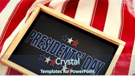  Presentation with presidents - Cool new PPT theme with presidents day vector typography stars backdrop and a ocean colored foreground