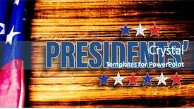  Presentation with usa flag - Amazing PPT theme having presidents day vector typography stars backdrop and a ocean colored foreground