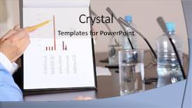  Presentation with microphones - Beautiful PPT theme featuring presidents report - conference meeting with microphones backdrop and a light gray colored foreground