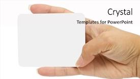  Presentation with blank - Presentation having presntation background - hand holding blank card background and a  colored foreground