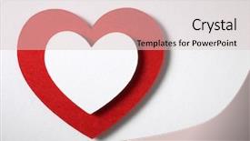  Presentation with paper cutting - Audience pleasing presentation design consisting of presntation background - valentine day card paper cutting backdrop and a lemonade colored foreground