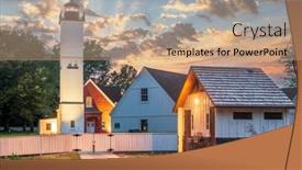  Presentation with lighthouse - Theme enhanced with presque-isle-lighthouse-in-erie background and a coral colored foreground