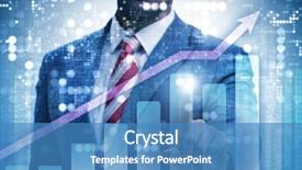  Presentation with diagram - Beautiful slides featuring press line - businessman pressing virtual button backdrop and a teal colored foreground