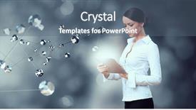  Presentation with wireless - Cool new theme with press line - global wireless connection concept mixed backdrop and a  colored foreground