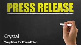  Presentation with press release - Colorful presentation enhanced with press release backdrop and a  colored foreground