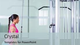  Presentation with workout - Amazing PPT theme having pressed down - triceps pressdown high pulley workout backdrop and a lemonade colored foreground