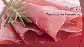  Presentation with meat - PPT layouts having running shoes and bottle of water left on tiled pavement in old city center background and a light gray colored foreground