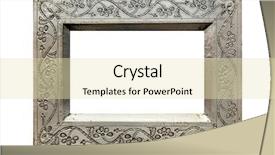  Presentation with metal frames frame and steel - Audience pleasing presentation design consisting of pressed metal picture frame isolated backdrop and a soft green colored foreground