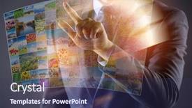  Presentation with man in nature - Colorful PPT layouts enhanced with pressing buttons with nature photo backdrop and a  colored foreground