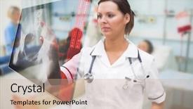  Presentation with pelvic - PPT layouts with pressing on screen showing pelvic background and a coral colored foreground