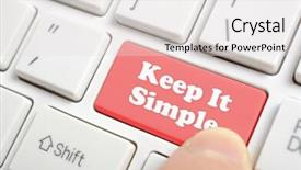  Presentation with red heart key - Colorful slide set enhanced with pressing red keep it simple backdrop and a  colored foreground