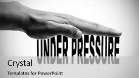  Presentation with black man - Presentation consisting of pressing the sentence under pressure background and a light gray colored foreground