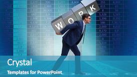  Presentation with audit business compliance concept - PPT theme enhanced with pressure - businessman working too hard background and a teal colored foreground