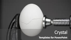  Presentation with cracking - Amazing slides having pressure an egg cracking backdrop and a dark gray colored foreground