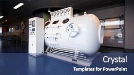  Presentation with marine - Colorful presentation design enhanced with pressure chamber for marine diving backdrop and a ocean colored foreground