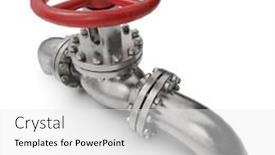  Presentation with oil refinery industry - PPT layouts consisting of pressure-manual-gate-valve background and a white colored foreground