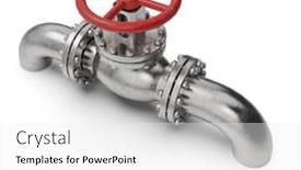  Presentation with petroleum - Presentation design consisting of pressure-manual-gate-valve background and a white colored foreground