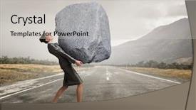  Presentation with finance - PPT theme with pressure of difficulties background and a light gray colored foreground