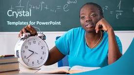  Presentation with physics - PPT theme having pressure physics - black female student in front background and a ocean colored foreground