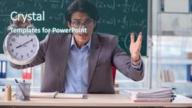  Presentation with math teacher - Colorful PPT theme enhanced with pressure physics - young handsome math teacher backdrop and a  colored foreground