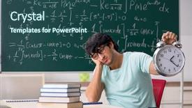  Presentation with student - Presentation consisting of pressure physics - young male student mathematician background and a  colored foreground