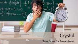  Presentation with young college student diagnosis of sti - Audience pleasing PPT layouts consisting of pressure physics - young male student mathematician backdrop and a soft green colored foreground
