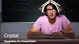  Presentation with classroom - PPT layouts featuring pressure physics - young male student sitting background and a  colored foreground