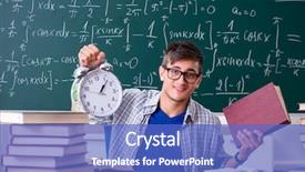  Presentation with cartoon math - PPT layouts consisting of pressure physics - young male student studying math background and a  colored foreground