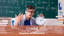  Presentation with math outcomes - PPT layouts consisting of pressure physics - young male student studying math background and a red colored foreground