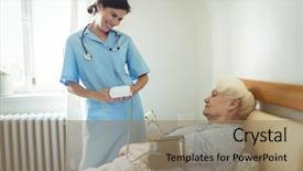  Presentation with blood pressure - Theme enhanced with pressures life - nurse checking blood pressure background and a coral colored foreground