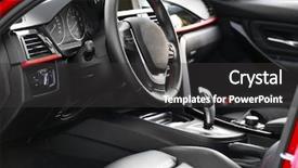  Presentation with interior - PPT theme consisting of prestige - car interior background and a dark gray colored foreground