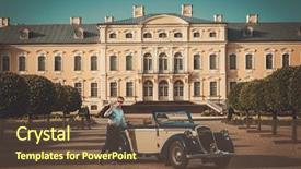  Presentation with classic - Slides having prestige - confident wealthy young man background and a tawny brown colored foreground