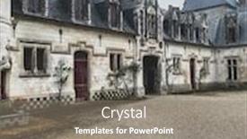  Presentation with gothic castle - Theme enhanced with prestigious-new-gothic-castle background and a gray colored foreground