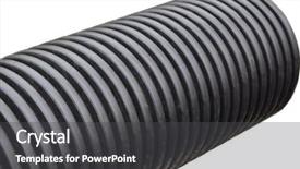  Presentation with bridge concrete - Theme with prestressed concrete bridge - black plastic pipe isolated background and a dark gray colored foreground