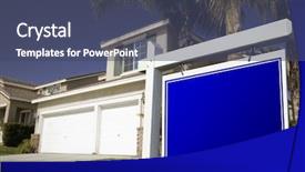  Presentation with real estate - PPT layouts enhanced with pret porte - blank real estate sign background and a  colored foreground